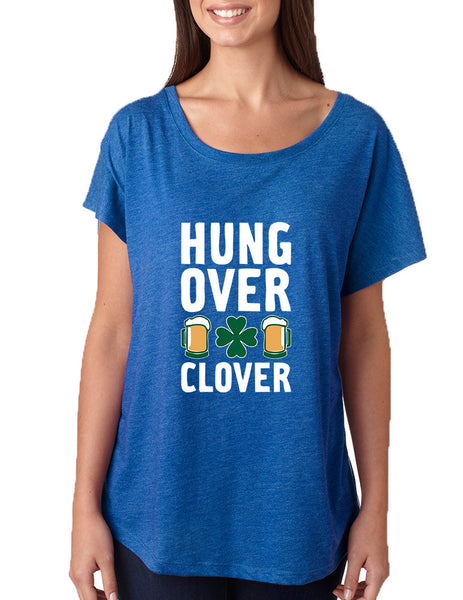 Women's Dolman Hungover Clover St Patrick's Day Party Tee