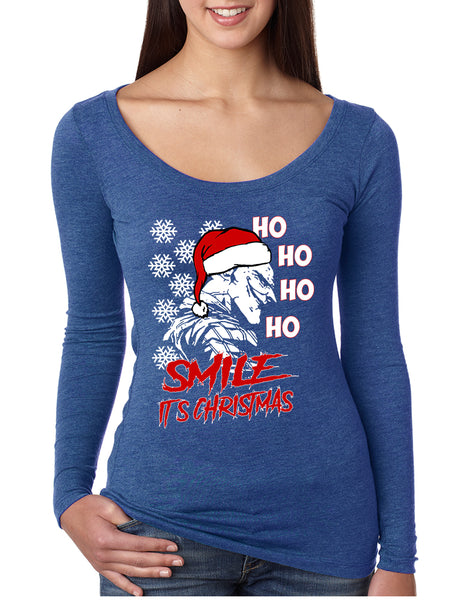 Women's Shirt Christmas Joker Smile Its Christmas Ugly Sweater