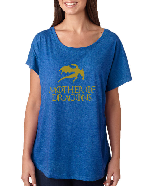 Women's Dolman Shirt Mother Of Dragons Gold Print Graphic Tee