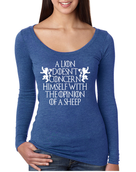 Women's Shirt Lion Doesn't Concern Himself With Opinion Of Sheep
