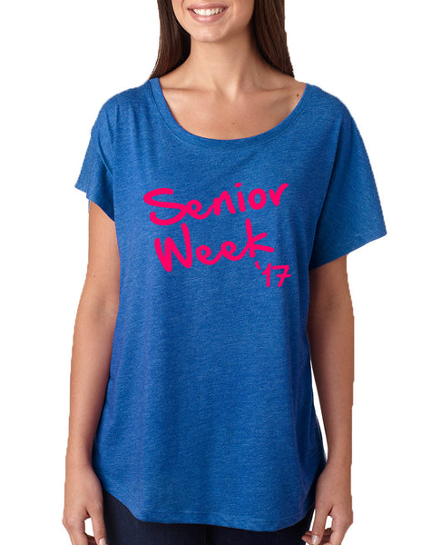 Women's Dolman Senior Week 17 Pink Class Of 2017 Tee
