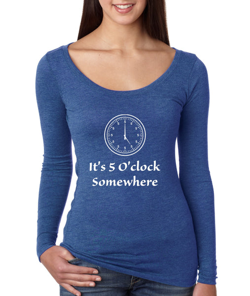 Women's Shirt It's 5 O'clock Somewhere Drinking Beer Party Top - ALLNTRENDSHOP - 6