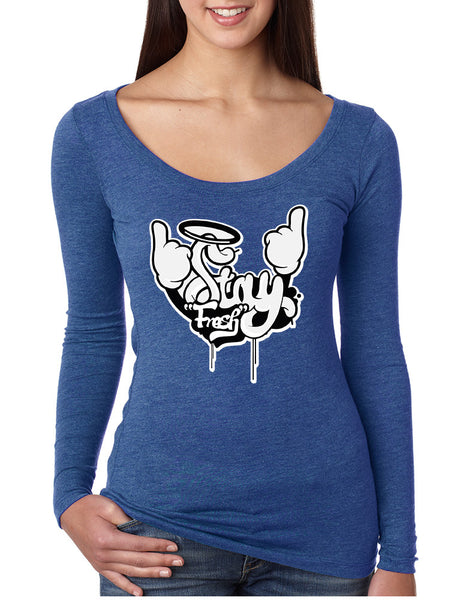 Women's Shirt Stay Fresh Fingers Up Cute Cool Tee