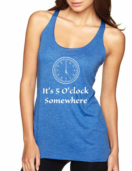 Women's Tank Top It's 5 O'clock Somewhere Drinking Party Top - ALLNTRENDSHOP - 2