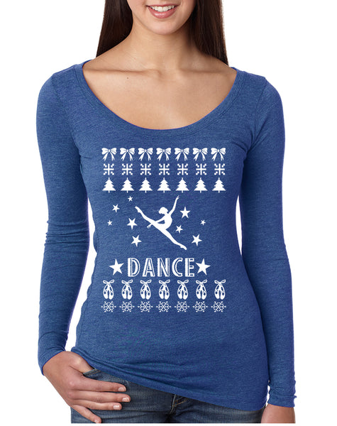 Women's Shirt Dance Ugly Xmas Tee Love Dancing Is Life Shirt