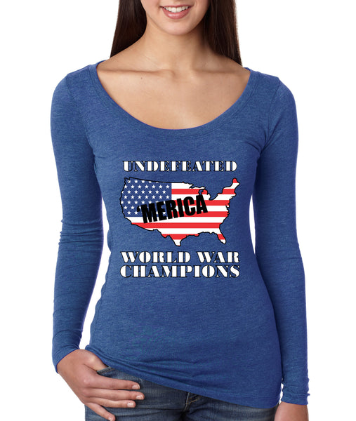 Women's Shirt Undefeated World War Champions 4th Of July