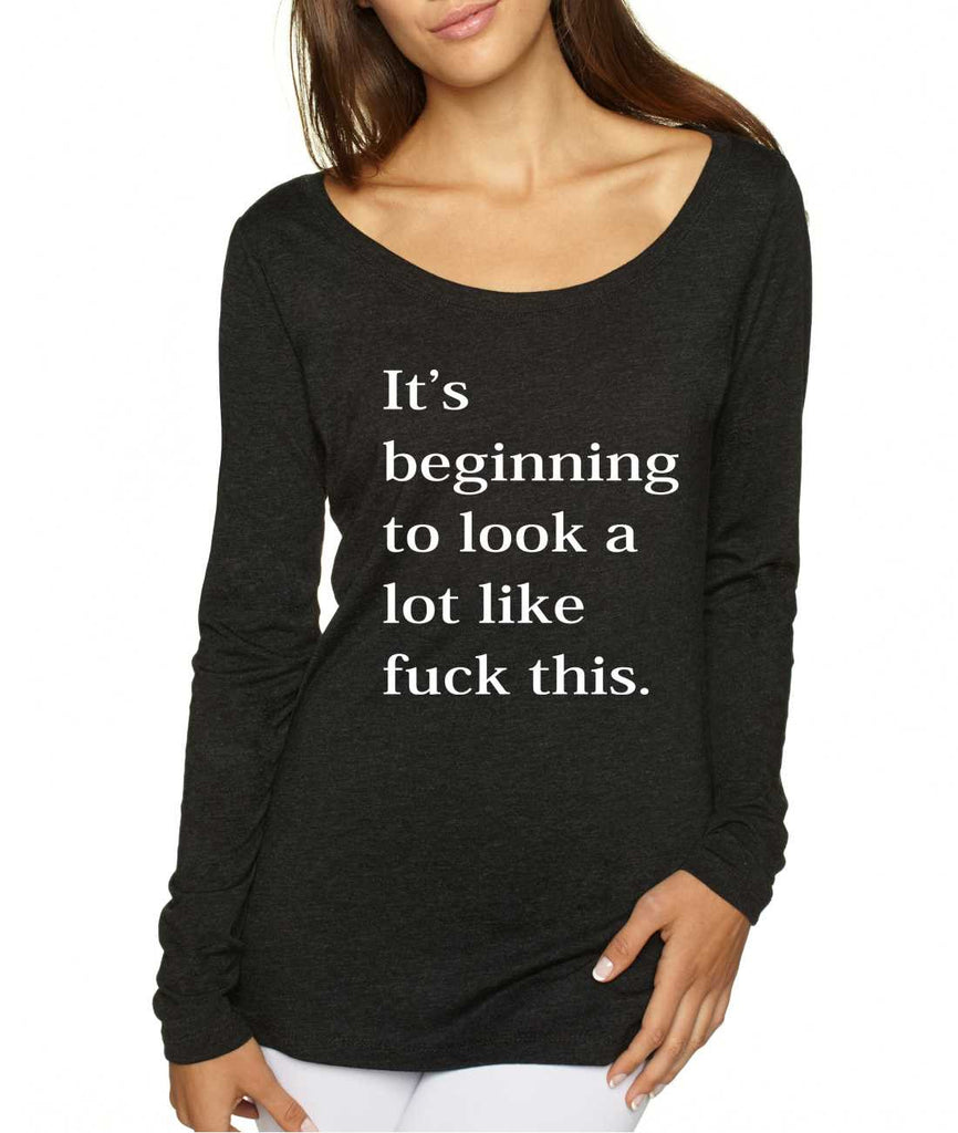 Women's Shirt Beginning To Look A Lot Like F**k Fun Shirt - ALLNTRENDSHOP - 1