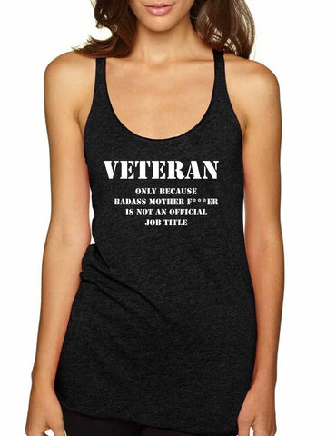 Veteran Badass mother Women's Triblend Tanktop