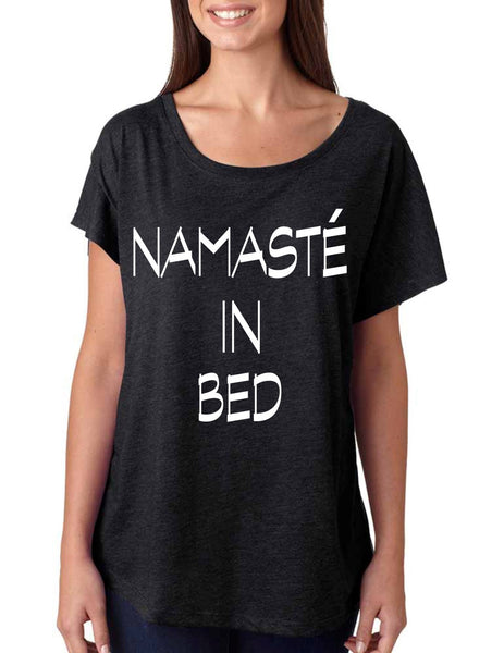 Namaste in bed  women's triblend dolman shirt - ALLNTRENDSHOP - 5