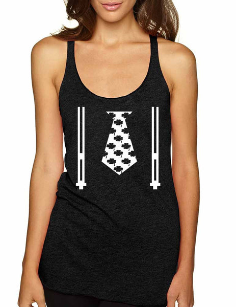 Irish shamrock tie women tri blend tanktop saint patricks day - ALLNTRENDSHOP - 2