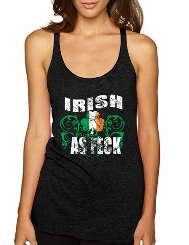 Irish as feck Women's tanktop saint patricks day - ALLNTRENDSHOP