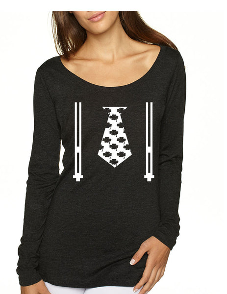 Irish shamrock tie women Long Sleeve Shirt saint patricks day - ALLNTRENDSHOP - 2