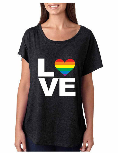 Love pride gays lesbians women tri-blend dolman shirt - ALLNTRENDSHOP - 2