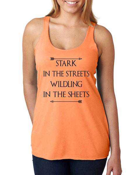 Stark in the streets wildling in the sheets Women Triblend Tanktop - ALLNTRENDSHOP - 3