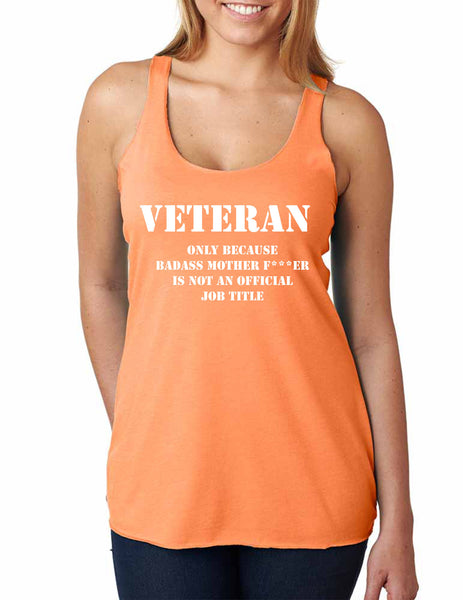 Veteran Badass mother Women's Triblend Tanktop