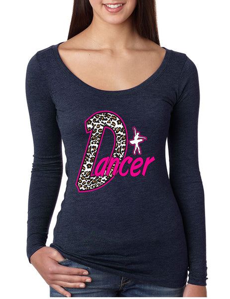 Dancer White Leopard cheetah women`s long sleeve Pullover - ALLNTRENDSHOP