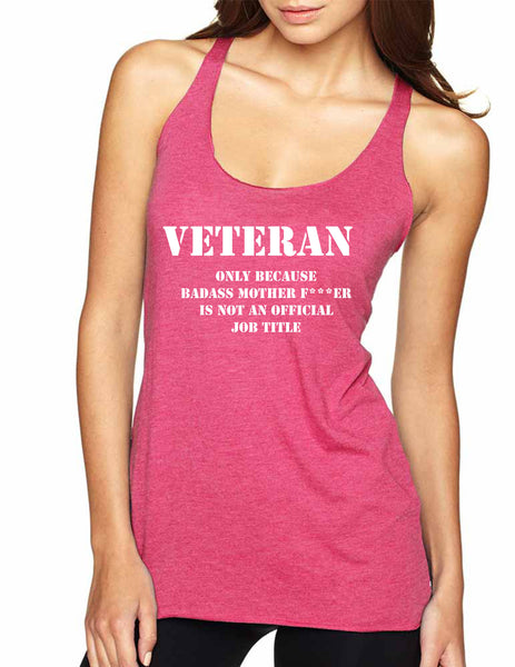 Veteran Badass mother Women's Triblend Tanktop