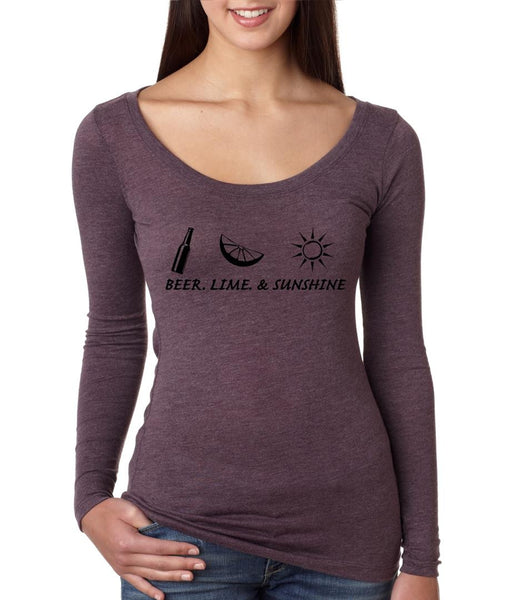 Beer lime and sunshine women long sleeve shirt - ALLNTRENDSHOP