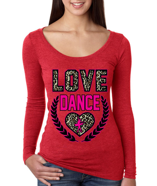Love Dance Leopard Womens Long Sleeve Shirt - ALLNTRENDSHOP - 4
