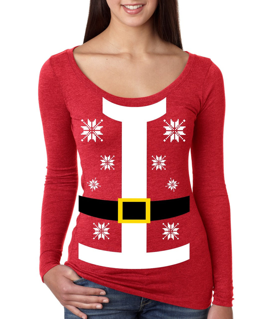 Santa suit Women's Long Sleeve Shirt - ALLNTRENDSHOP - 1