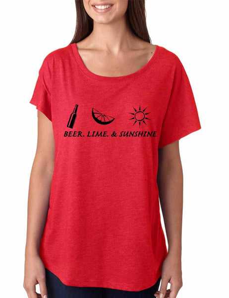 Beer lime and sunshine women tri-blend dolman shirt - ALLNTRENDSHOP