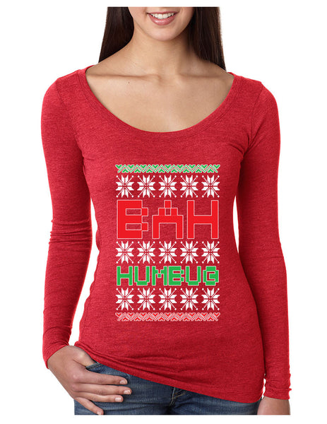 Bah Humbug christmas Women's Long Sleeve Shirt - ALLNTRENDSHOP