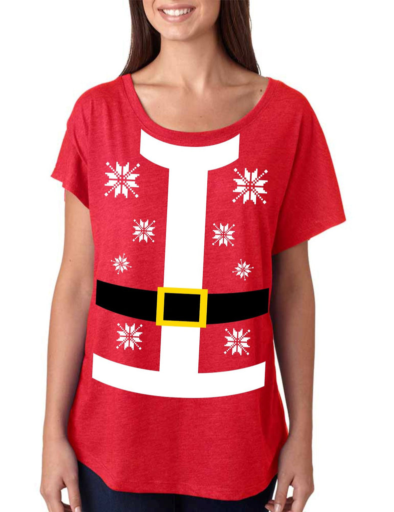 Santa suit Women's Tri-Blend Dolman shirt - ALLNTRENDSHOP - 1