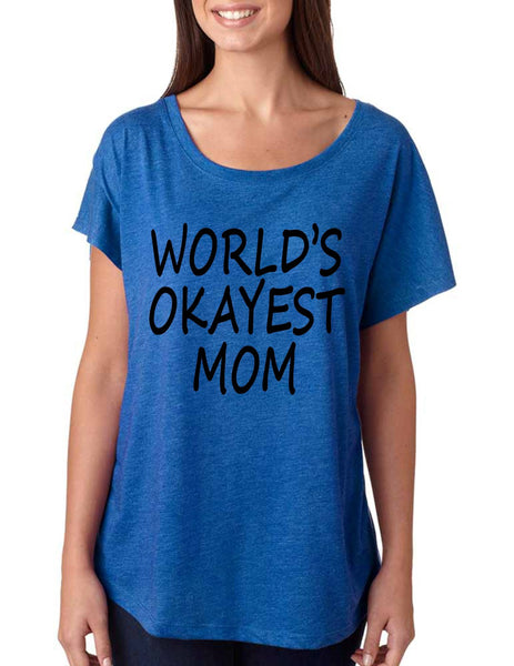 World's OKayest mom mothers day women's triblend dolman shirt - ALLNTRENDSHOP - 2