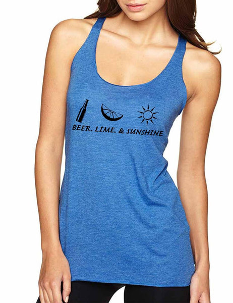 Beer lime and sunshine Women's Triblend Tanktop - ALLNTRENDSHOP