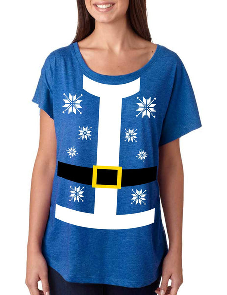 Santa suit Women's Tri-Blend Dolman shirt - ALLNTRENDSHOP - 2