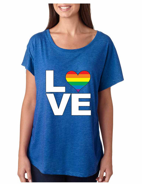 Love pride gays lesbians women tri-blend dolman shirt - ALLNTRENDSHOP - 3