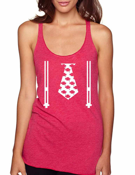 Irish shamrock tie women tri blend tanktop saint patricks day - ALLNTRENDSHOP - 3