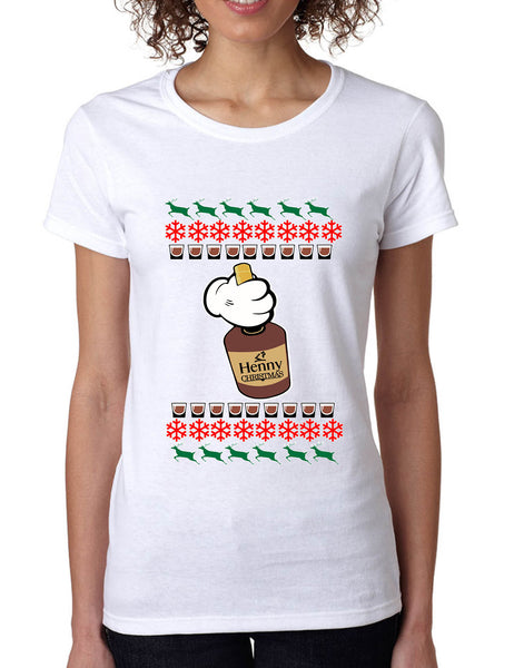 Women's T Shirt Henny Christmas Ugly Xmas Shirt Cute Gift Trendy Tee