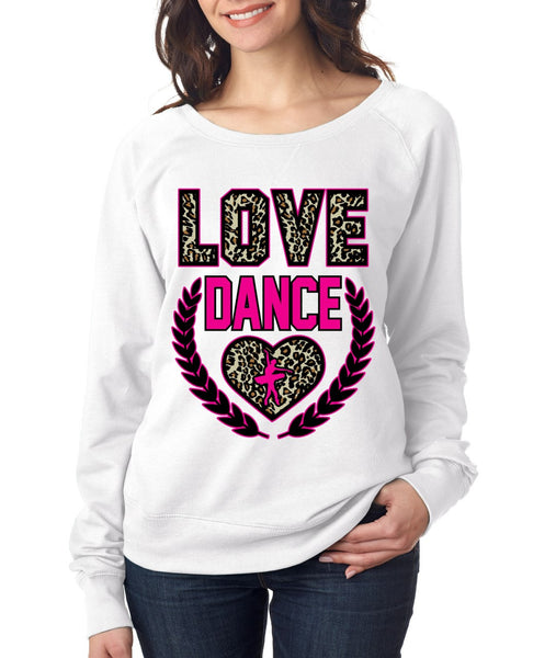 Love Dance Leopard Womens long sleeve Pullover - ALLNTRENDSHOP - 1