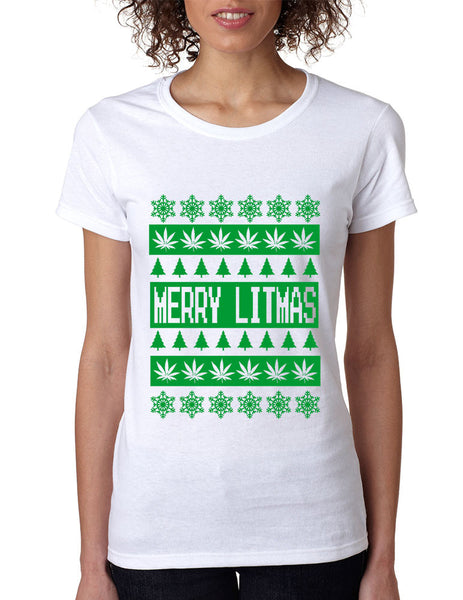 Merry Litmass green womens T-Shirt - ALLNTRENDSHOP - 3