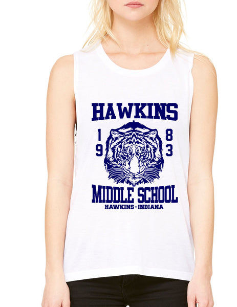 Women's Flowy Muscle Tank Hawkins Middle School 1983 - ALLNTRENDSHOP - 8