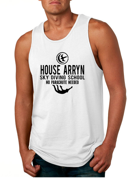 Men's Tank Top House Arryn Sky Diving School Trendy Humor