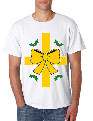 Men's T Shirt Christmas Gift Wrap Xmas Ugly T Shirt Funny Top - ALLNTRENDSHOP - 1