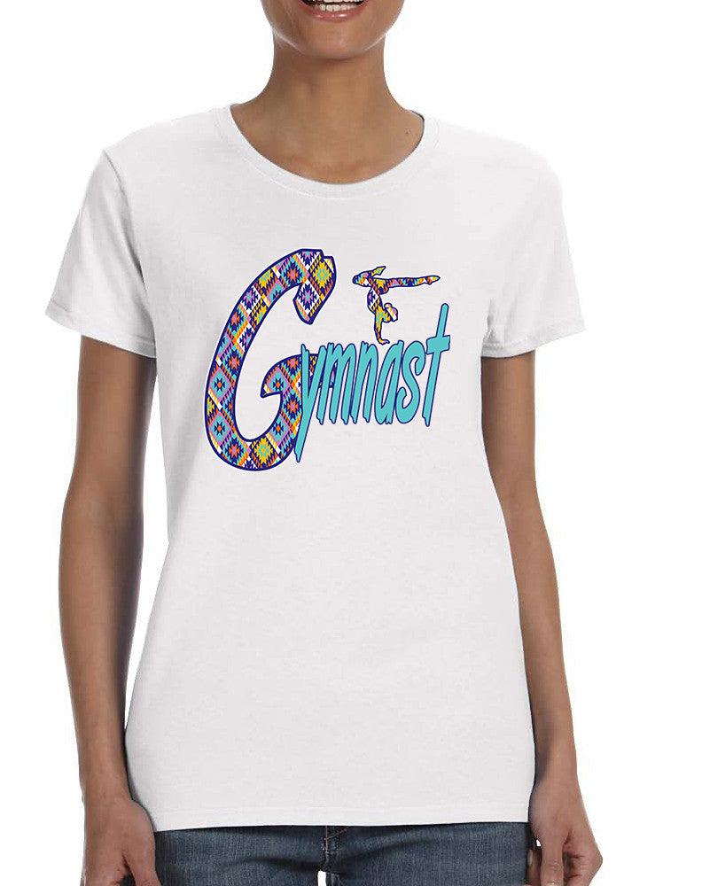 Women's T Shirt Gymnast Aztec Love Gymnastic Top Sport Gym