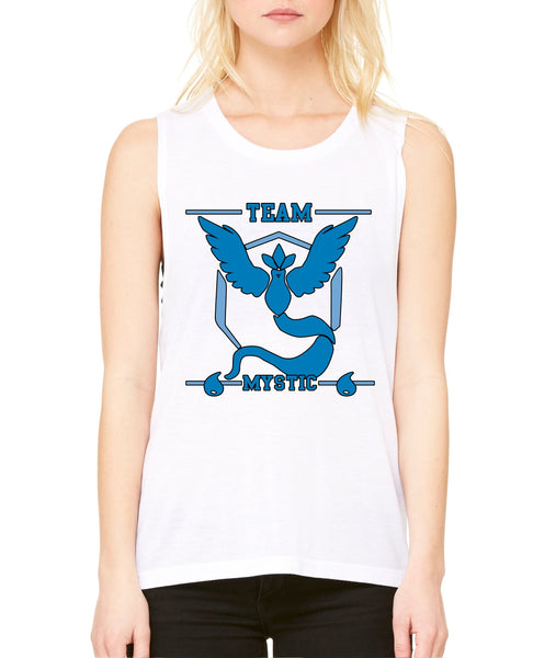 Women's Flowy Muscle Top Team Mystic Blue Team Top - ALLNTRENDSHOP - 2