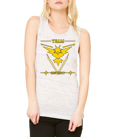 Women's Flowy Muscle Top Team Instinct Yellow Team Top - ALLNTRENDSHOP - 1