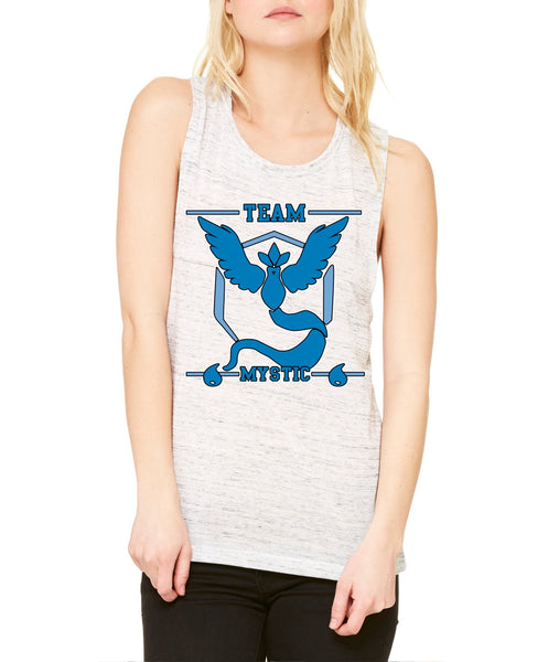 Women's Flowy Muscle Top Team Mystic Blue Team Top - ALLNTRENDSHOP - 3