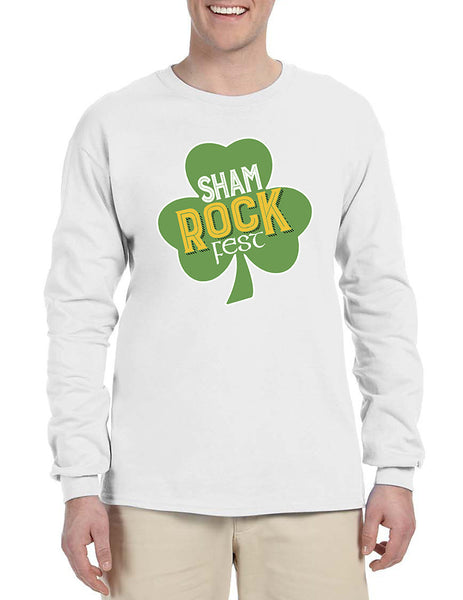 Men's Long Sleeve Shamrock Fest St Patrick's Day Party Top