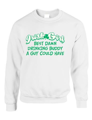 Irish girl best Drinking buddy women sweatshirt st patricks - ALLNTRENDSHOP - 1