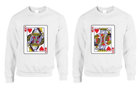 King and Queen matching couples sweatshirt Valentines day - ALLNTRENDSHOP - 1