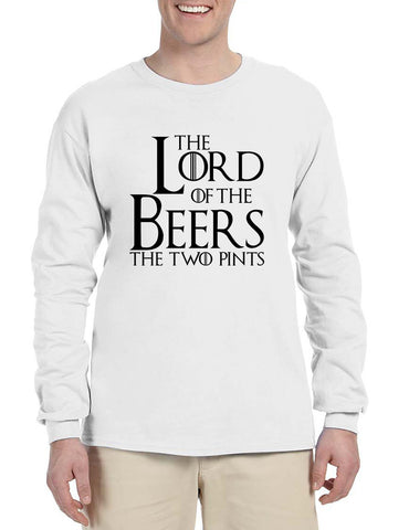 Men's Long Sleeve The Lord Of The Beers Two Pints Funny Tee