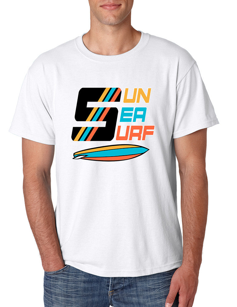 Men's T Shirt Sun Sea Surf Lover Summer Beachwear Outfit