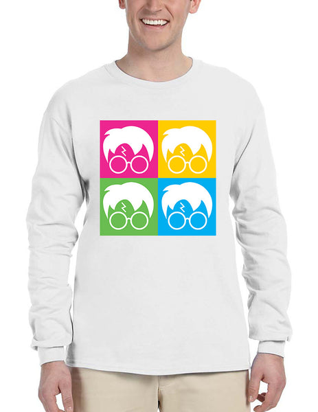Men's Long Sleeve 4 Faces Harry Glasses Scar Cool Popular Shirt - ALLNTRENDSHOP - 7
