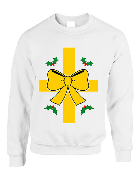 Adult Sweatshirt Christmas Gift Wrap Ugly Xmas Sweater Funny - ALLNTRENDSHOP - 5