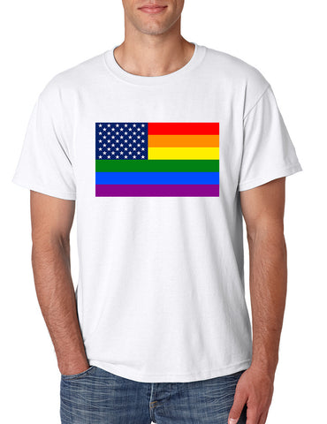 Men's T Shirt United States Gay Pride Flag Support Love Shirt